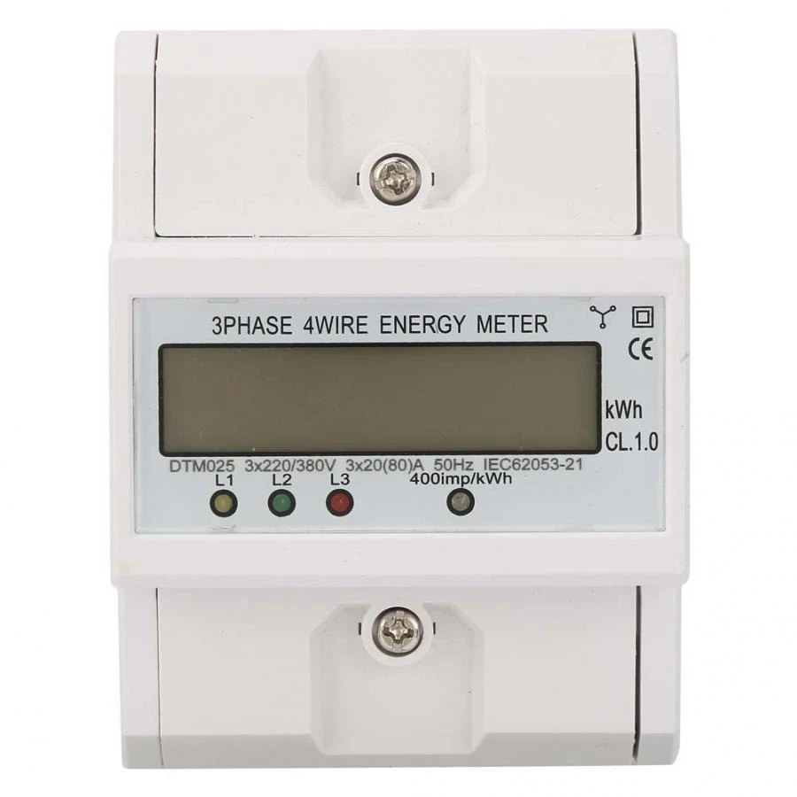 220//380V 20-80 A consommation d/'énergie numérique électrique Wattmètre 3 Phases kWh Meter