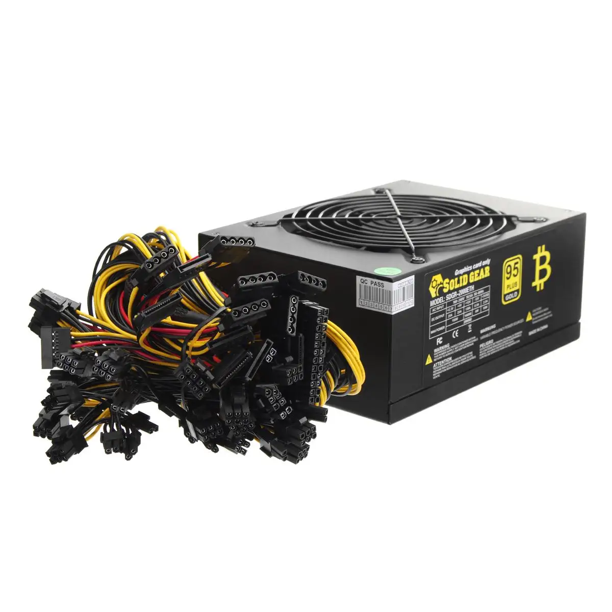 2000W PLUS Gold Power Supply ETH BTC Mining ATX SATA IDE Support 8 GPU Ethereum PC Power Supply For Computer Minner Machine