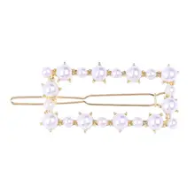 1 шт., заколка для волос, прямоугольная, привлекательная, жемчужная, Геометрическая, Элегантные Заколки, заколки для волос, заколка для девочек, женщин, девушек