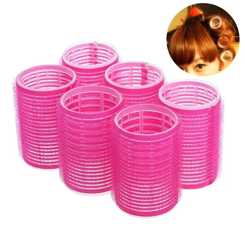 6pcs Curlers Styling Tools DIY Useful Self adhesive Hair Curlers Hair