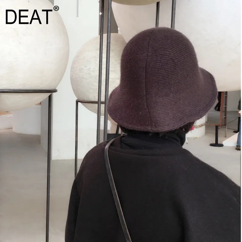 

[DEAT] 2019 New Autumn Winter Keep Warm Casual Dome Vintage Kintting Korean Temperament Adult Unisex Women Fashion OB46