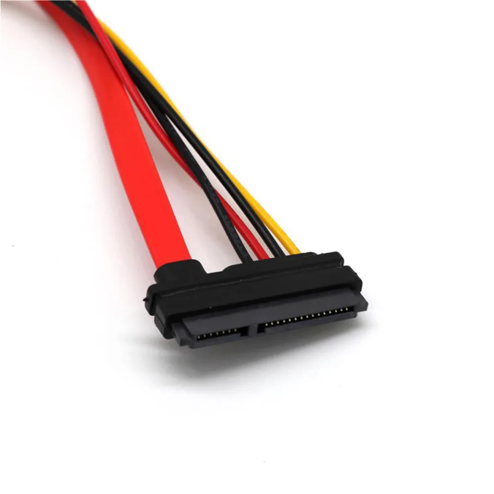 Новый 30 см комбо 15Pin мощность + 7Pin кабель для передачи данных Molex К Serial ATA свинцовый