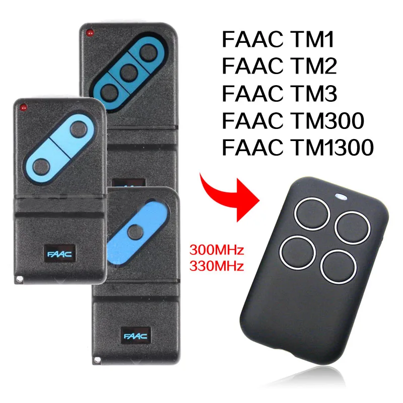 TELECOMANDO COMPATIBILE CON FAAC TM1300 TM300 TM1 TM2 TM3 300 330 MHZ CANCELLO