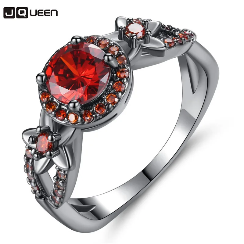 Женское кольцо JQUEEN классическое цветное CZ камень черное ювелирное изделие