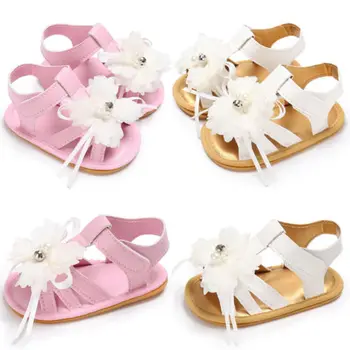 

Baby Casual Shoes Summer Newborn Baby Girl Soft Sole Crib Shoes Anti-slip Sneaker Flower Prewalker 0-18M