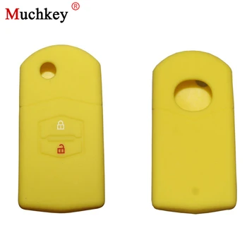 

For MAZDA 3 6 CX-5 CX-7 CX-9 MX-5 Silicone Car Key Case Silicone Folding Flip Remote Key Cover 1 Piece Yellow Car Accessories