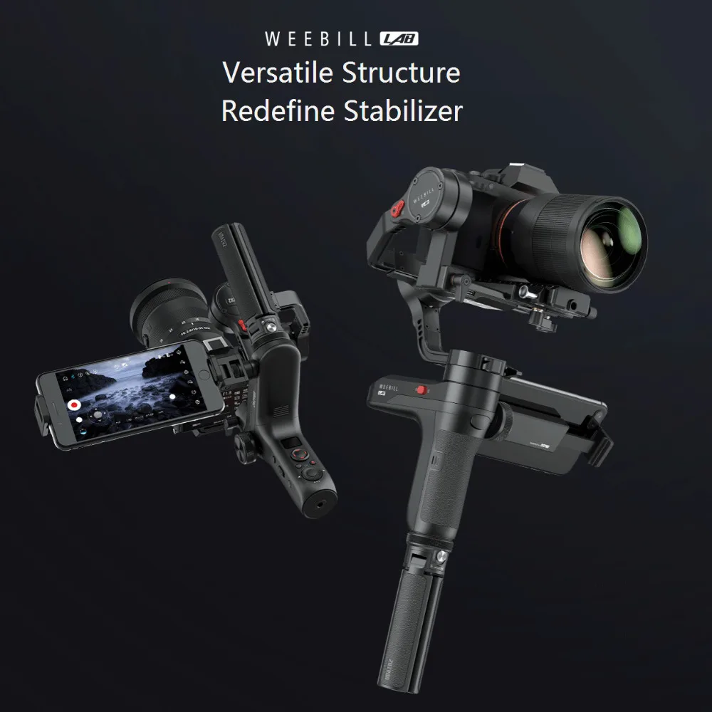 Goedkoop ZHIYUN Weebill LAB 3 Axis Handheld Gimbal DSLR Camera Stabilizer Handheld Estabilizador Celular Gimbal VS zhiyun glad 4 Gimbal