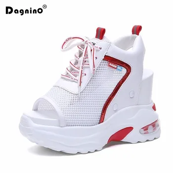 

2019 New Summer Platform Sandals For Women 10CM Wedges Thick Bottom Casual Shoes Comfortable White Wedge Sandals Sneakers Ladies