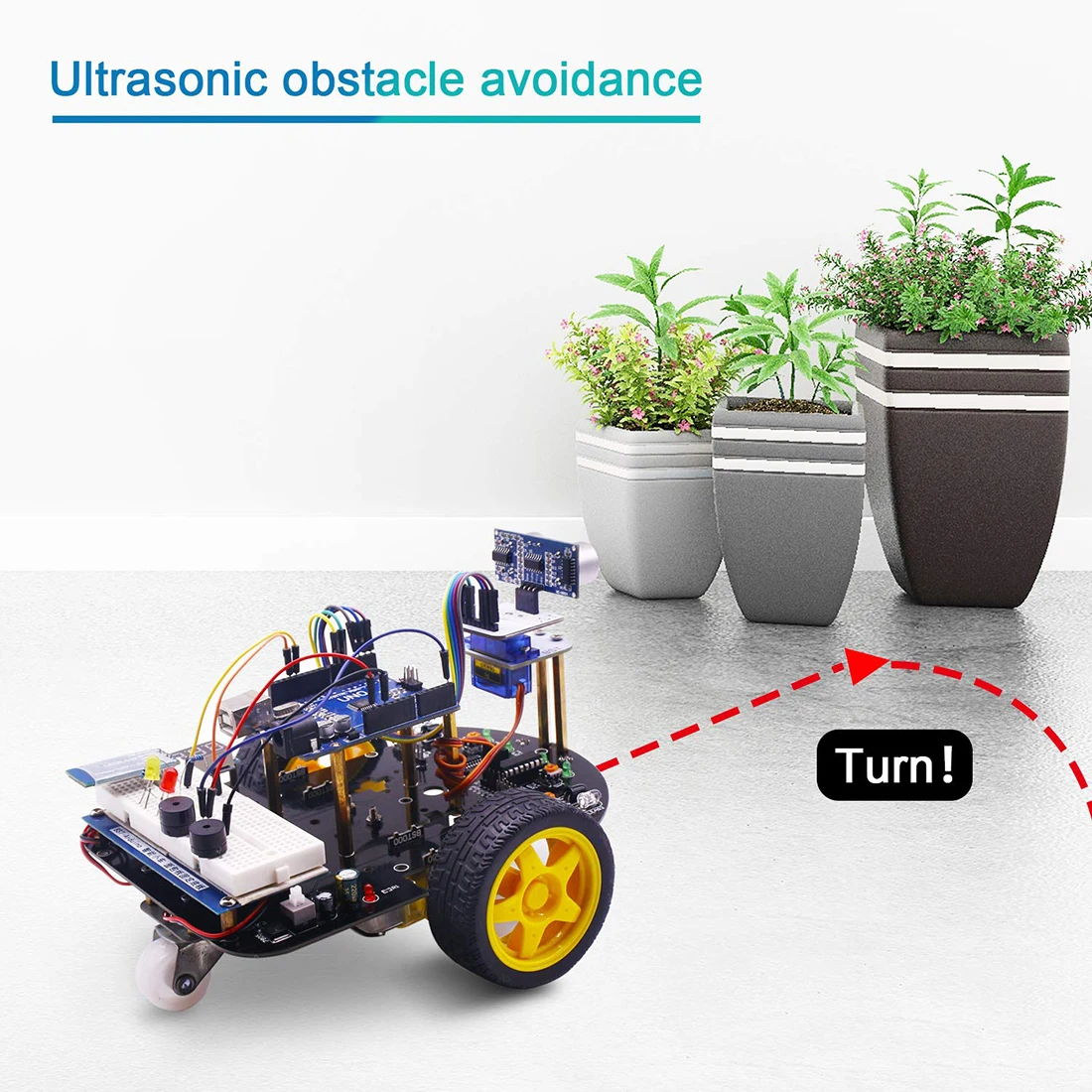  2-in-1 Super Starter Smart Intelligent Robot Car with Tutorial Programmable Stem Toys for Arduino w - 32968572513