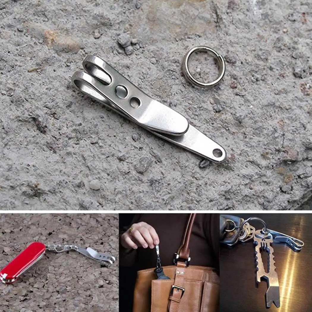 

Ring Metal Carabiner Tool Buckle Clip EDC with Key Outdoor Suspension