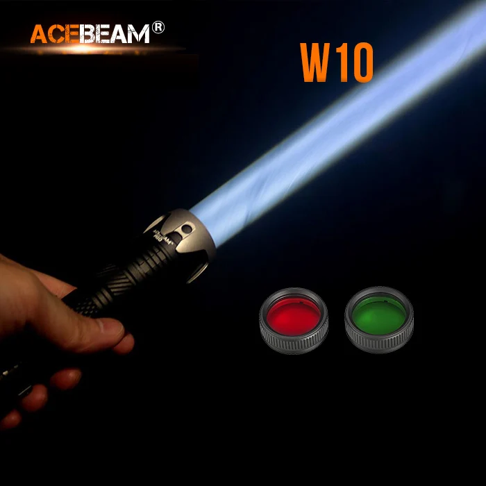

New Acebeam W10 Laser 250 Lumens beam throw 1000m flashlight