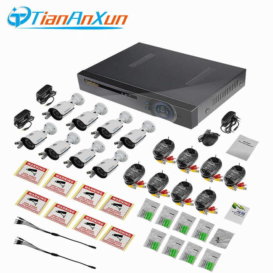 Камера видеонаблюдения Tiananxun система безопасности 8 каналов AHD камера s DVR 720P