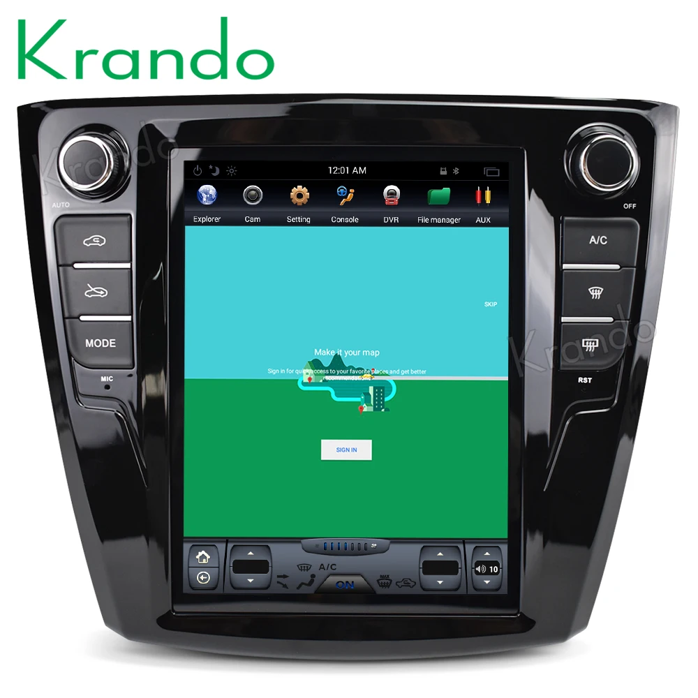 Krando Android 8,1 10," вертикальный экран Автомобильная Мультимедийная система gps для Renault Kadjar навигация развлечения стерео аудио BT