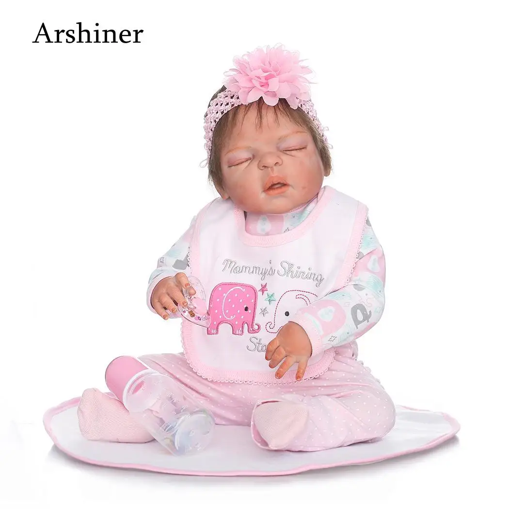 

NPK 22 Inch 55cm Soft Silicone Handmade Reborn Baby Dolls Realistic Looking Newborn Baby Doll Toddler Cute Birthday Gift
