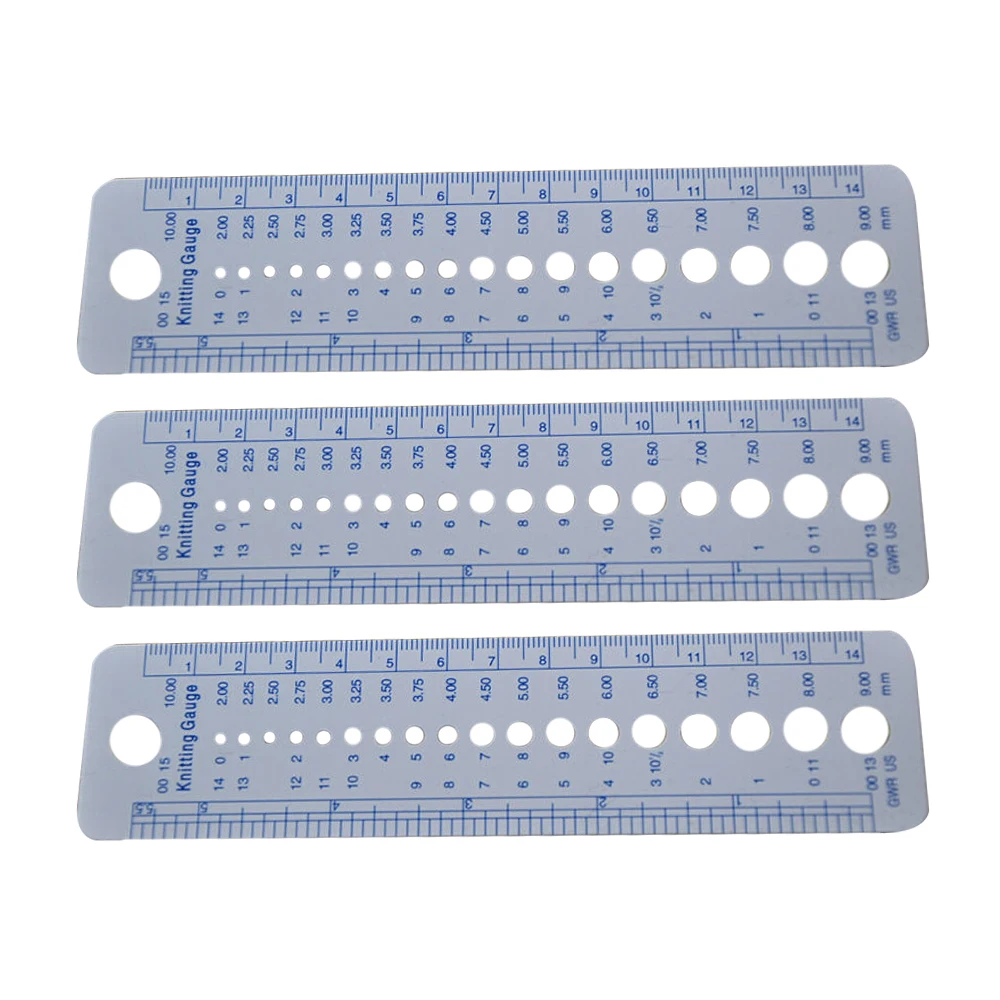 

DIY Home Plastic Yarn Ruler Ruler Tool Gauge Needle Sweater Knitting Gadgets Practical Material Soft Arts,Crafts & Sewing