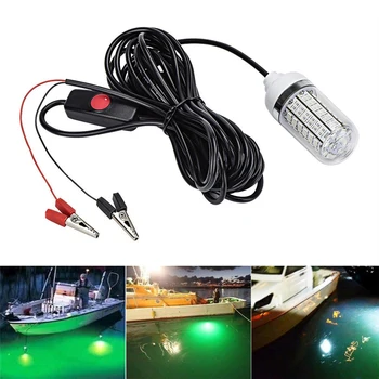 

4 Colors 12V 15W Fishing Light 108pcs 2835 LED Underwater Fishing Light Lures Fish Finder Lamp High Attracts Prawns Squid Krill