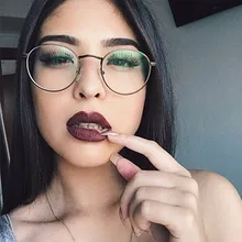 Мода круглый Очки для Для женщин Очки для чтения для женщин мужские очки Рамки Роскошные Очки Рамки для женщин зрелище Рамки Стекло KQP081