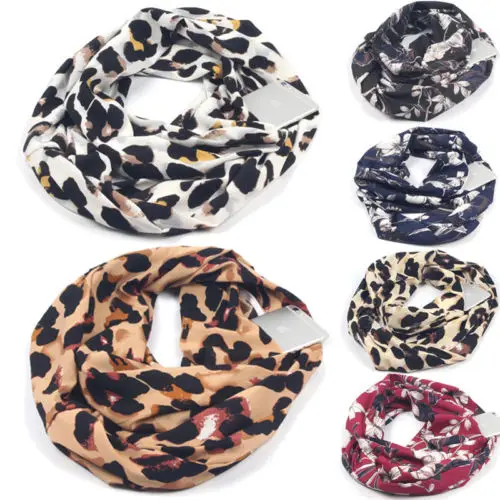 New Convertible Scarf With Pocket Women Wraps Fashion Loop Scarf Women