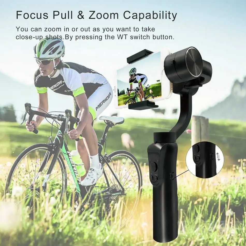 Высокое качество 3 осевой Карманный шарнирный стабилизатор для камеры GoPro Bluetooth APP