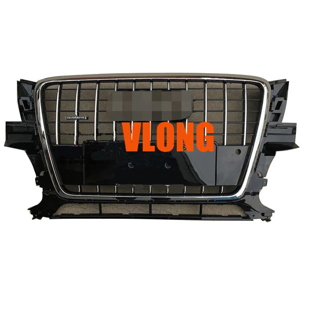

ABS Bumper Grill Front Bumper Mesh Hood Grill Grille Glossy Black Universal 2009 2010 2011 2012 for Audi Q5 For SQ5 Style