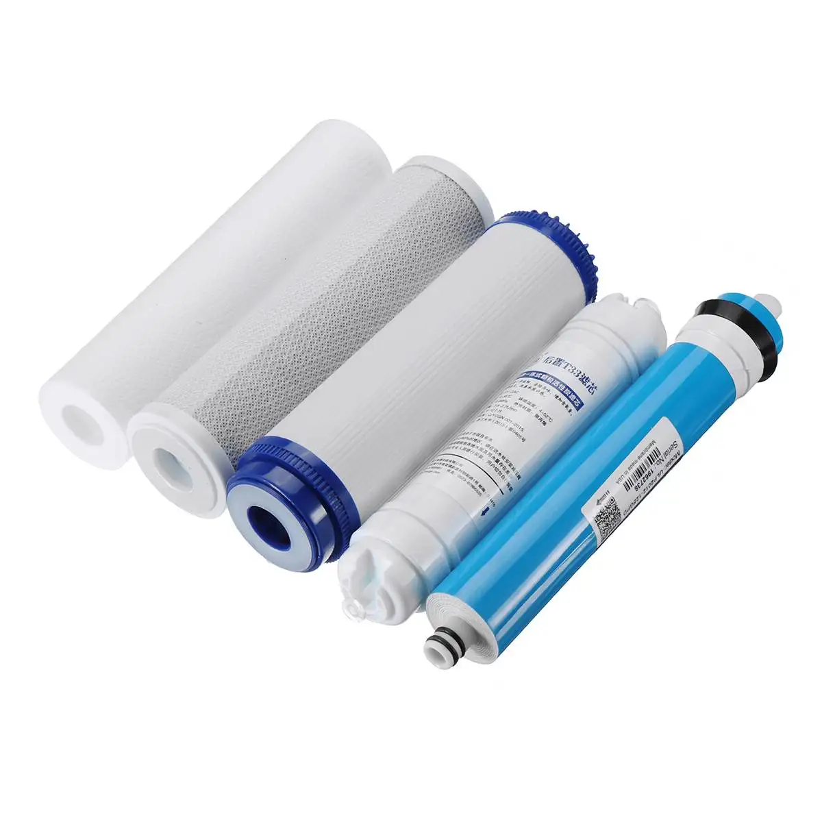 5  Reverse RO Water Filters Replacement Set with Water Filter Cartridge 75/100/125 GPD Membrane Home Kitchen Water Purifier ► Photo 2/6