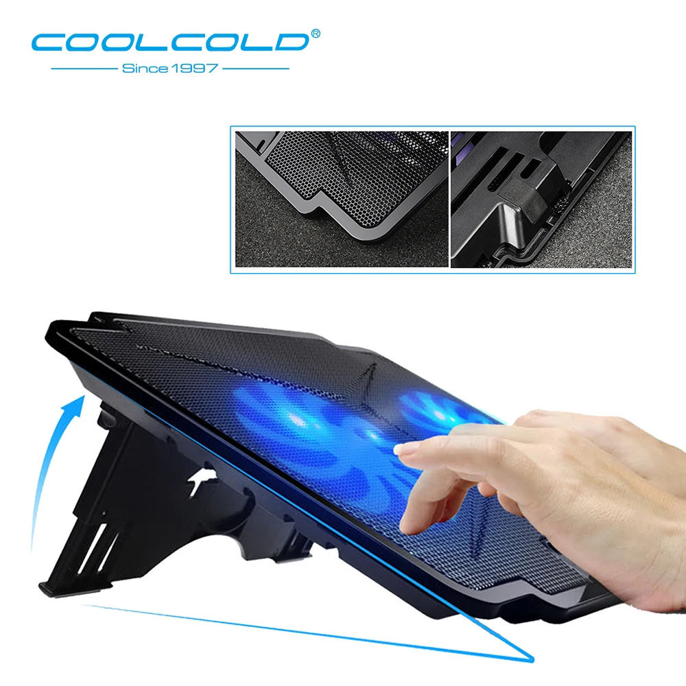 Охлаждающая подставка COOLCOLD для ноутбуков с 2 USB портами пять регулируемых углов