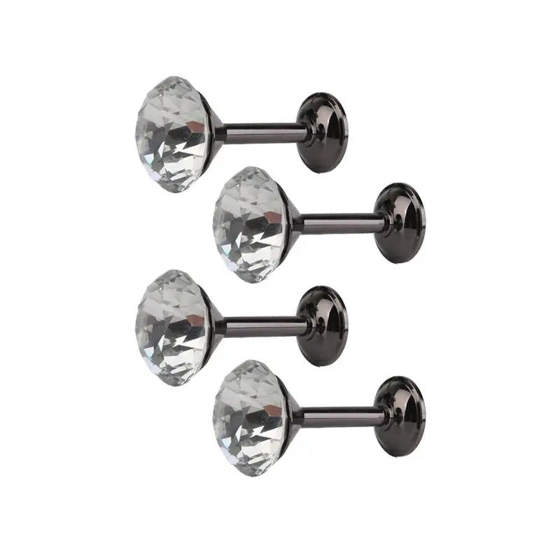 

4 Pcs Decortaive Curtain Tassel Diamond Door Wall Tiebacks Hooks for Bathroom Home