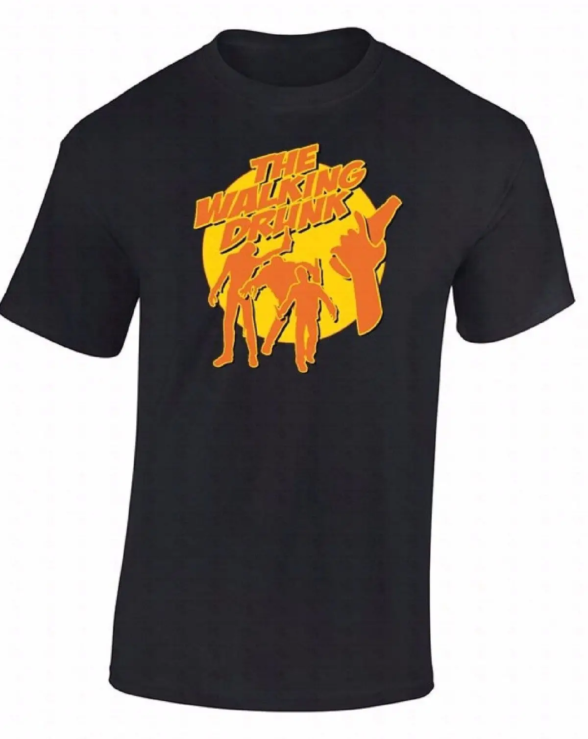 

New T Shirt Cotton Short Cotton Crew Neck Mens Halloween The Walking Drunk Drinking Irish Day Party Halloween Costume Shirts