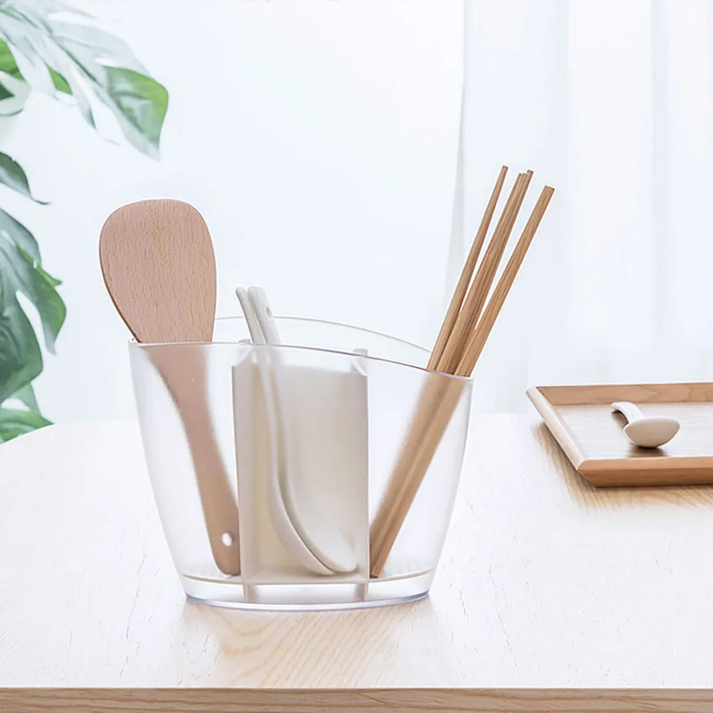 

3 Compartment Detachable Chopsticks Storage Rack Cutlery Kitchen Tool Organizer Home Kitchen Tableware Draining Rack Hot