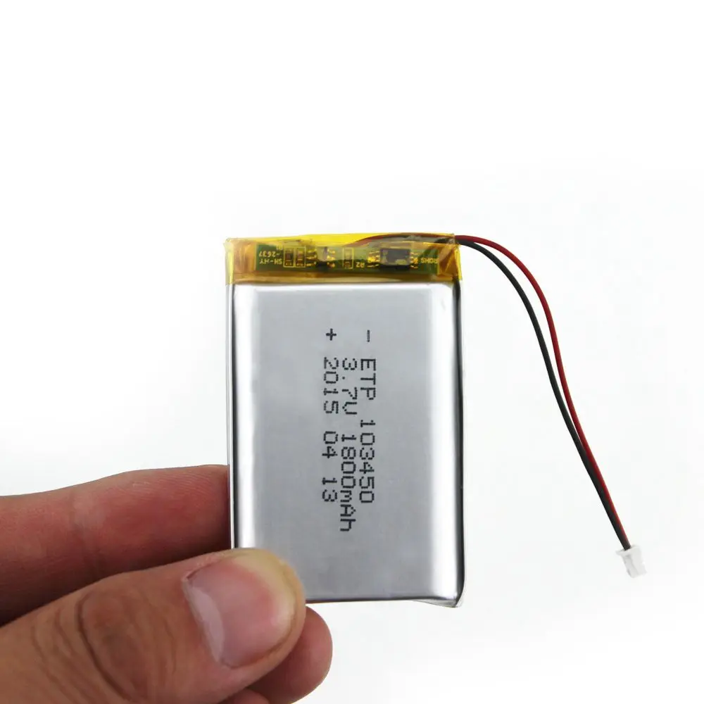 Топ предложения 103450 3,7 V 1800 MAH lipo литий-полимерный аккумулятор для MP3 gps навигатор DVD рекордер гарнитура электронная книга камера