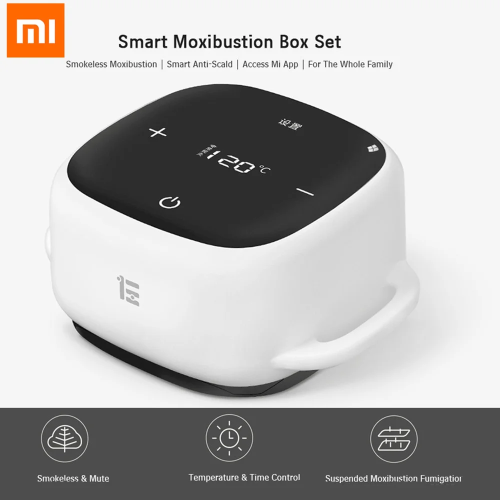 

Xiaomi Smart Moxibustion Box Set Mijia APP Intelligent temperature control OLED display Portable smokeless mute Moxibustion Box