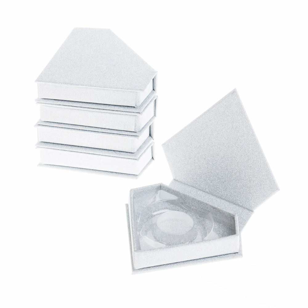 

100pcs wholesale glitter false eyelash packaging box customized own Logo Individual Fake 3d Mink Lashes box faux cils case empty