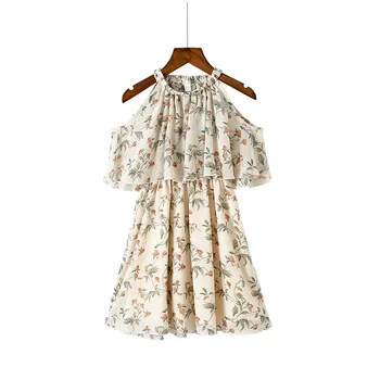 

Girl Summer Dress Kids Clothes 2019 Casual Chiffon Ruched Floral Print Girls Kids Dresses For Girls Children Clothing