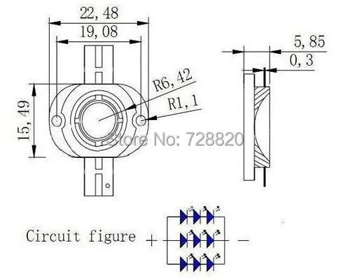 10w round led size