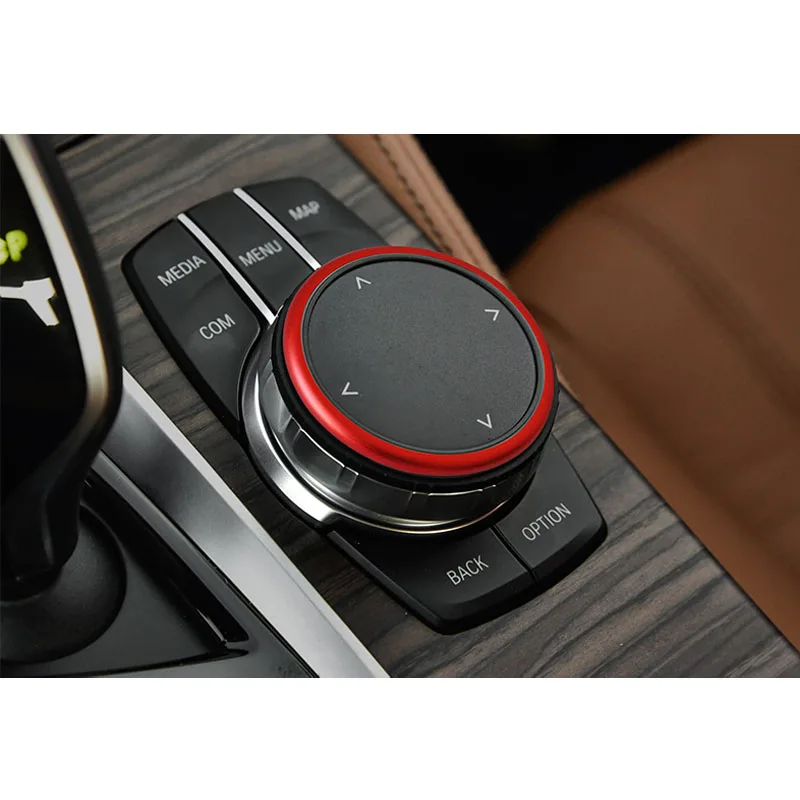 Автомобильный Алюминиевый iDrive мульти медиа меню ручка Крышка кольцо отделка