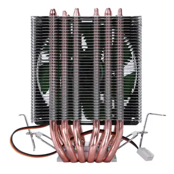 

Lanshuo 6 Heat Pipe 3 Wire Without Light Single Fan Cpu Fan Radiator Cooler Heat Sink For Intel Lga 1155/1156/1366 Cooler Heat