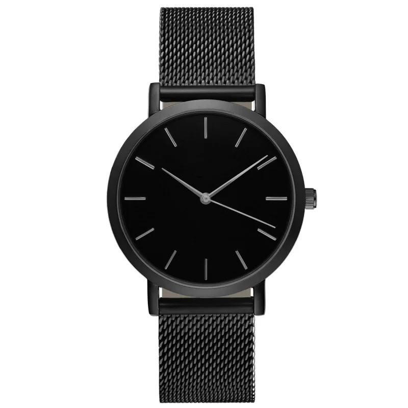 DaWhome Simple Watch Women's Fashion Individual Steel Mesh Watch Quartz Watch Ultra-thin Rose Gold Watch for Men and Women