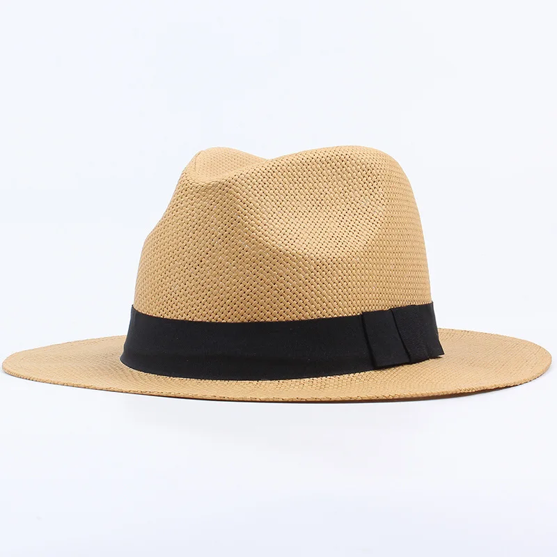 

2018 New Unisex Beach Hat Summer Wide Brim Visor Sun Hats For Men Women Vacation Panama Straw Hat Caps Jazz Style Chapeau Femme
