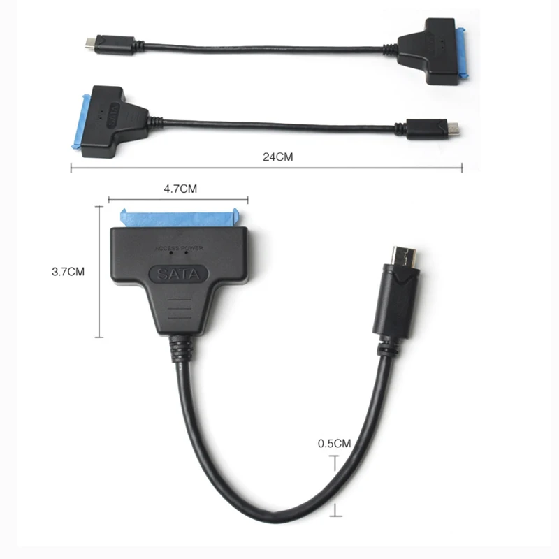 USB 3 1 Type C (USB / Thunderbolt совместимый) к SATA III 2.5in адаптеру жесткого диска|Компьютерные