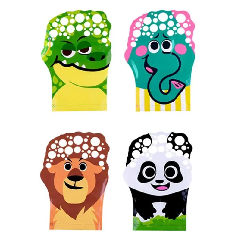 Cartoon Pattern Magic Palm Bubble Toy Colorful Bubble Blowing Glove Kids Xmas P