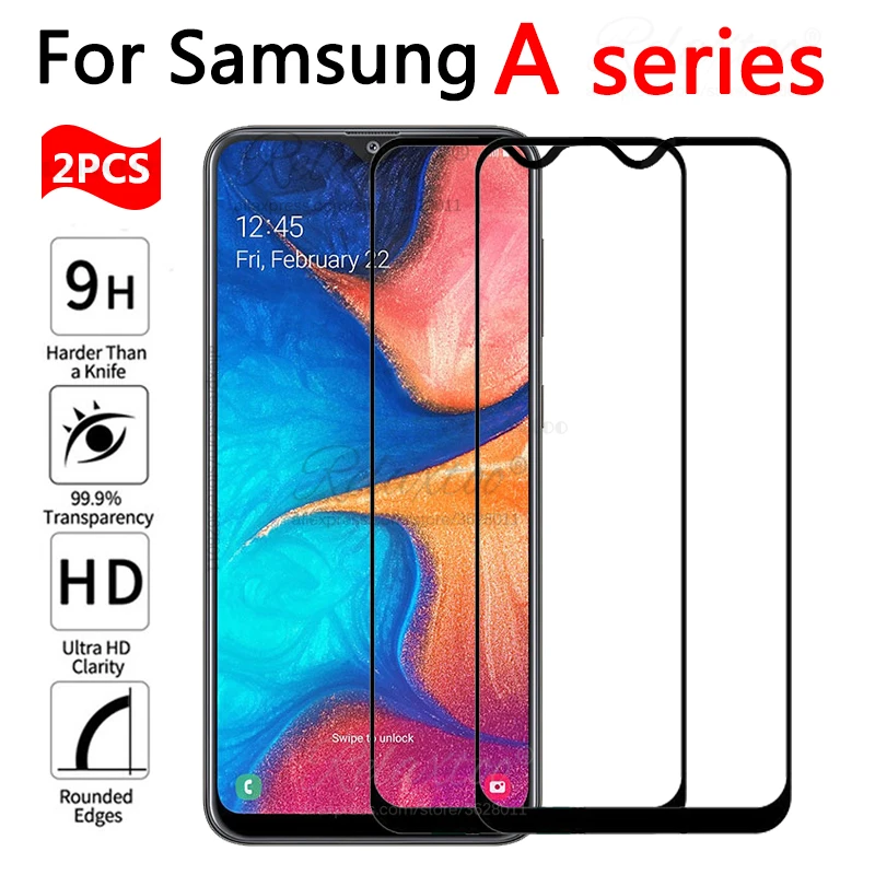 Защитное стекло закаленное для samsung galaxy a10/a20/a30/a40/a50/a60/a70 2 шт.|Защитные стёкла и