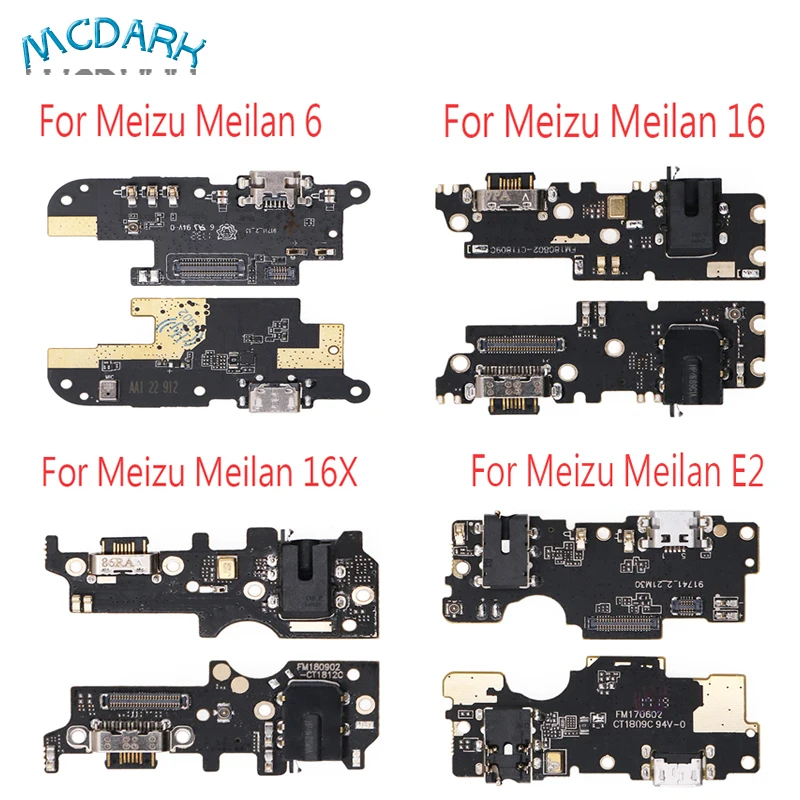 

For Meizu Meilan 6 E2 100% New USB Charging Port Board Flex Cable Connector For Meizu Meilan 16 16X Mobile Phone Accessories