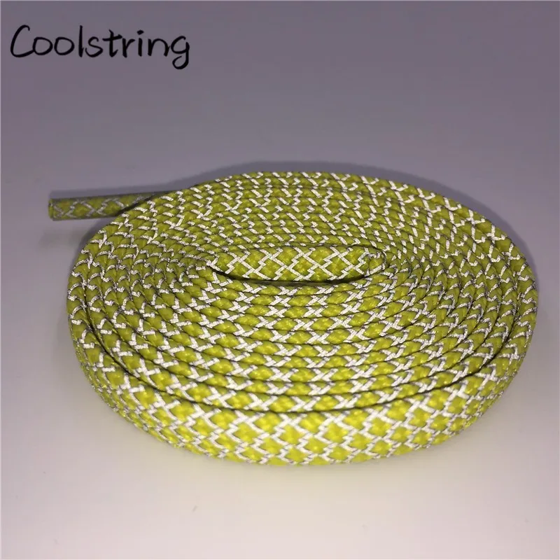 Offical Coolstring Flat 3M Reflective Night Running Shoelaces Runner Sneakers Hollow Safety Laces For Basketball Shoes 350 Boots