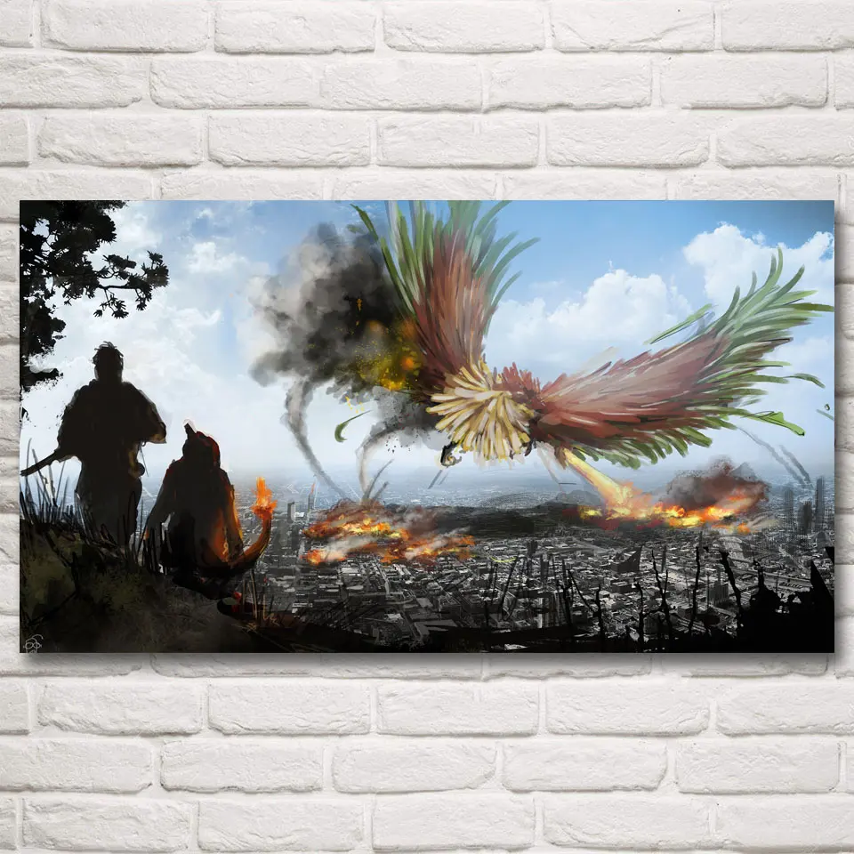 

1 Piece Cartoon Wall Stickers Pokemon Pocket Monster Digimon Monster Anime Poster Canvas Paintings for Children Room Wall Decor