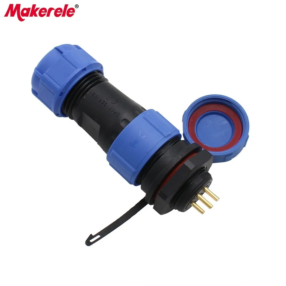 

SP17 Waterproof Connectors Aviation Plug 17MM Male And Female Rear Nut Socket 7 Pin Connector Protective Plug IP68 New Arrivals