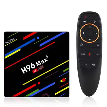

SQPP H96 Max Plus Android 8.1 Tv Box 4Gb Ram Set Top Box Rk3328 Quad Core 2.4G/5G Wifi 4K Smart Media Player H96 Pro Max