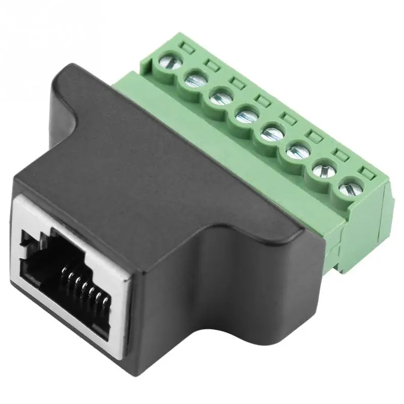 Ethernet RJ45 гнездо к винтовой клемме 8 Pin CCTV цифровой адаптер DVR разъем|Соединители| |