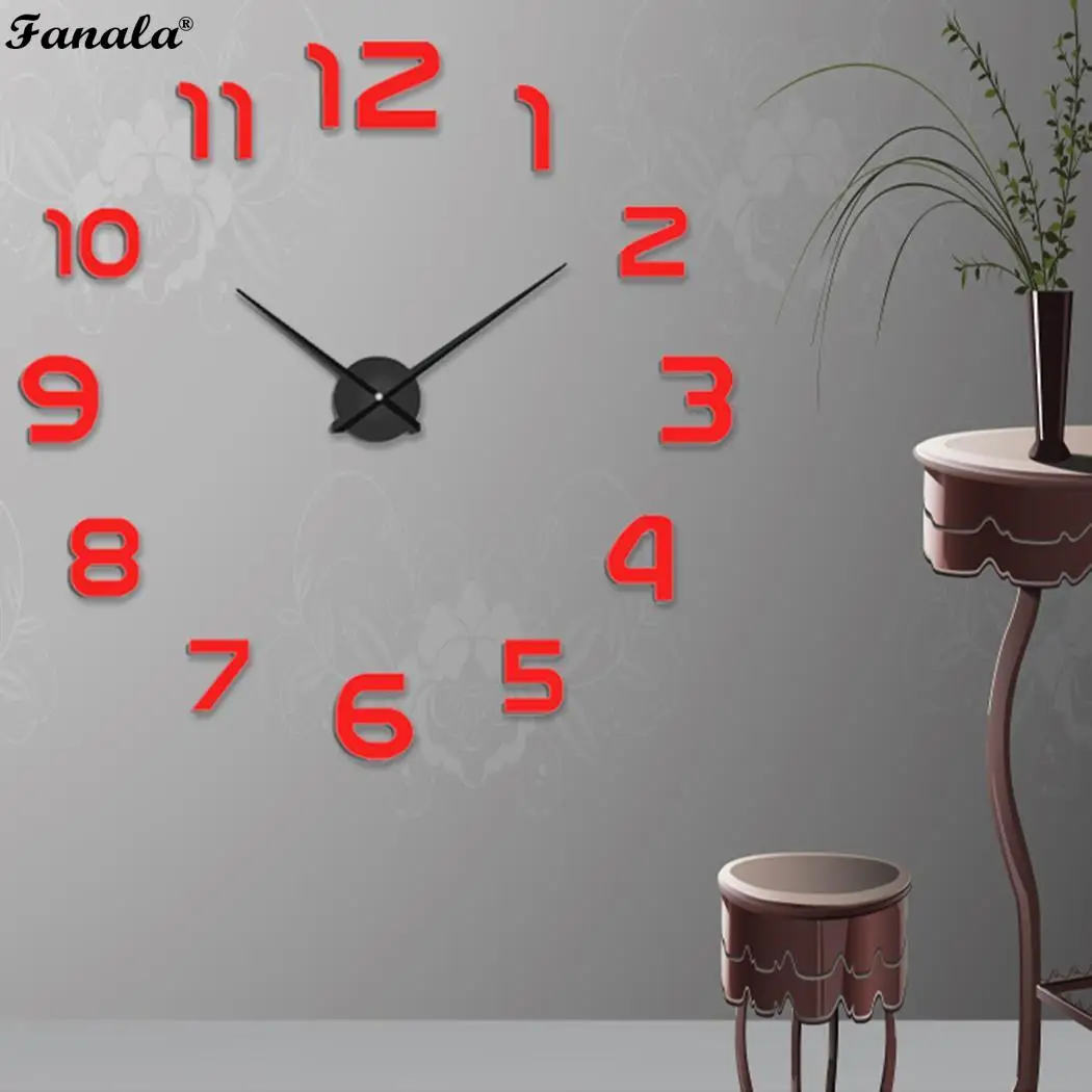 Mini DIY Wall Clock Self Adhesive Clock Home Office clock with self