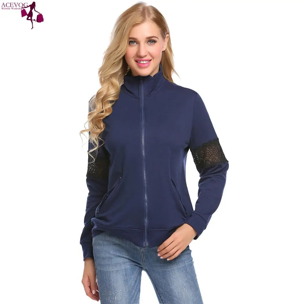 Download Patchwork Jacket Regular Spring Zip Pocket Long Autumn ...