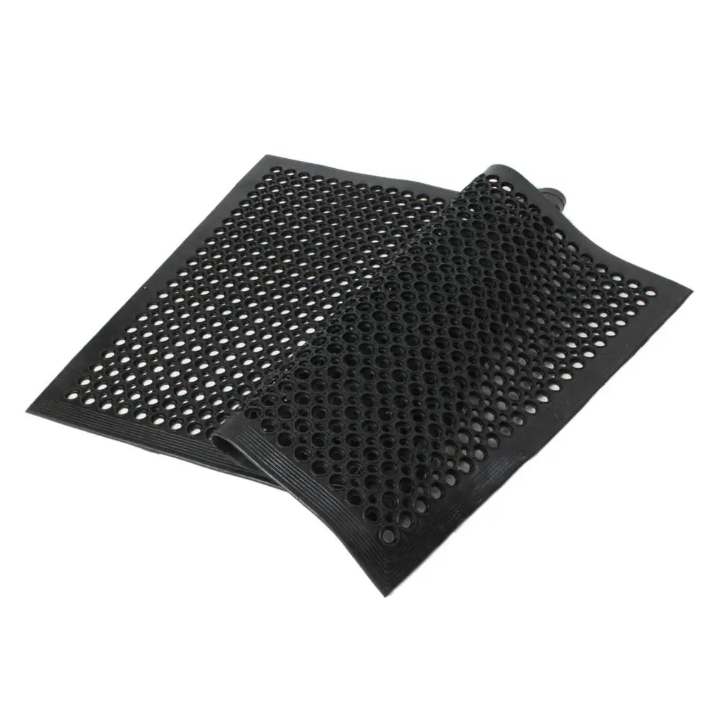 

Anti-fatigue Drainage Rubber Non-slip Hexagonal Mat for Bathroom Bar Kitchen Industrial Multi-functional Floor Mat 150*90cm 30E